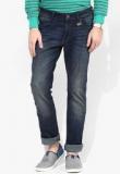 Wrangler Blue Mid Rise Slim Fit Jeans Men