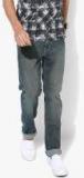 Wrangler Blue Slim Fit Low Rise Clean Look Jeans Men