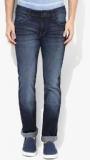 Wrangler Blue Washed Low Rise Slim Fit Jeans Men