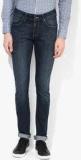 Wrangler Blue Washed Skinny Fit Jeans Men