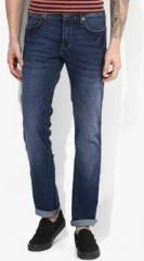 Wrangler Blue Washed Slim Fit Jeans men