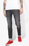 Wrangler Charcoal Grey Washed Low Rise Slim Fit Jeans Men