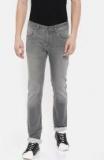 Wrangler Grey Skanders Slim Fit Low Rise Clean Look Stretchable Jeans Men