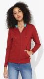 Wrangler Red Solid Hoodie Women