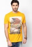 Wrangler Yellow Round Neck T Shirt Men