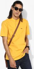 Wrangler Yellow Solid Kurta men