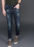 Wrogn Blue Slim Fit Mid Rise Clean Look Jeans Men