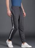 Wrogn Charcoal Slim Fit Track Pant Men