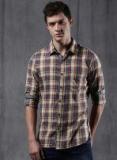 Wrogn Multicoloured Checked Slim Fit Casual Shirt Men