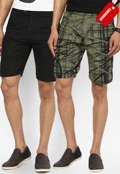 Wym Printed Olive Shorts Men