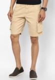 Wym Solid Beige Shorts Men