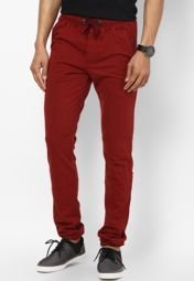 Wym Solid Maroon Pyjama Men