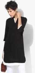 109f Black Solid Tunic women