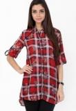 109 F Red Printed Tunic women