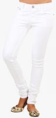 20dresses White Low Rise Slim Jeans women