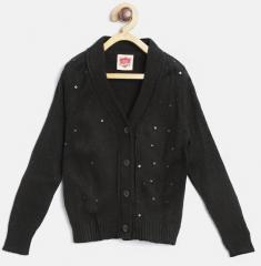 612 League Black Sequinned Cardigan girls