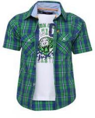 612 League Green Casual Shirt boys