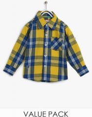 612 League Yellow Casual Shirt With T Shirt boys