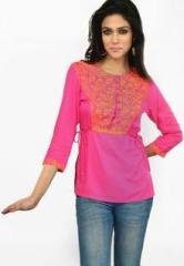 9rasa Fuchsia Printed Tunic women