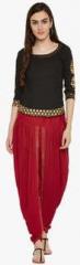 9rasa Maroon Printed Top And Dhoti Set women