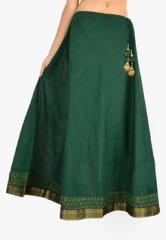 9rasa South Cotton Hand Block Printed Border Skirt women