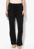 9teenagain Black Solid Lounge Pants Women