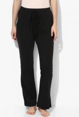 9teenagain Black Solid Lounge Pants women