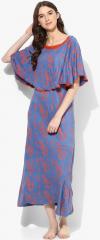 9teenagain Blue Printed Gown women