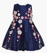 A Little Fable Navy Blue Party Dress girls