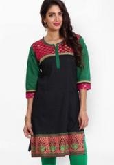 Aaboli Black Solid Kurta women