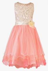 Aarika Peach Party Frock girls