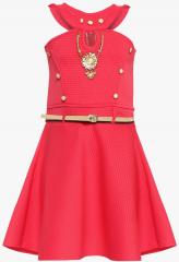 Aarika Pink Embellished Party Dress girls