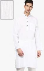 Abhiyuthan Striped White Kurta men