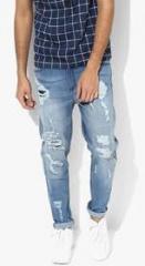 Adamo Blue Washed Slim Fit Jeans men