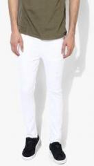 Adamo White Mid Rise Skinny Fit Jeans men