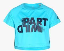 Adidas Yg Tr Slog Aqua Blue T Shirt girls