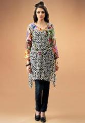 Admyrin Black Printed Kurti women