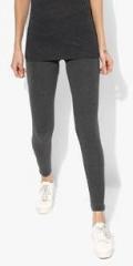 Aeropostale Grey Solid Leggings women