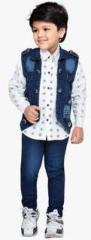 Aj Dezines Blue Indowestern Set boys