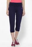 Ajile By Pantaloons Purple Solid Capri Women