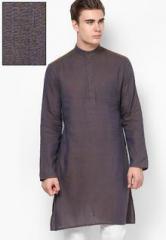 Akkriti By Pantaloons Solid Grey Kurta men