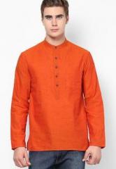 Akkriti By Pantaloons Solid Rust Kurta men