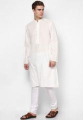 Akkriti By Pantaloons Solid White Kurta men