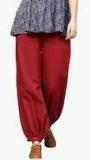 Aks Maroon Solid Salwar Women