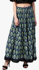 Aks Multicoloured Printed Flared Skirt women