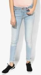 Alcott Light Blue Washed Mid Rise Skinny Fit Jeans women