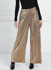 All About You Copper Coloured Striped Parallel Trousers women