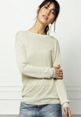 All About You Cream Solid Sweater women