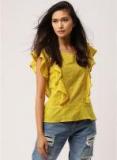 All About You Yellow Solid Blouse Women