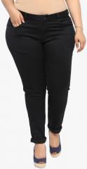 All Black Mid Rise Regular Fit Jeans women